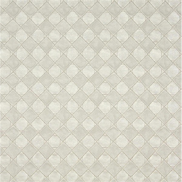 Designer Fabrics 54 in. Wide Pearl- Shiny Diamonds And Squares Upholstery Faux Leather G795 - main